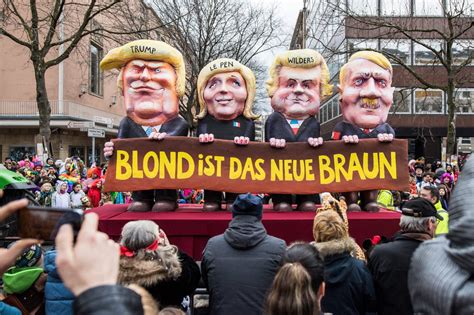 photos german carnival floats depict decapitated trump