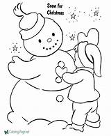 Christmas Coloring Pages Theme Snow Sheets Printable Snowman Go Angela sketch template