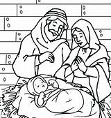 Jesus Baby Manger Coloring Pages Mary Christmas Joseph Printable Color Getcolorings Print Getdrawings sketch template