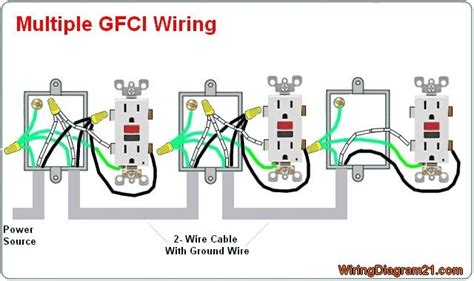 multiple gfci outlet wiring diagram installing electrical outlet basic electrical wiring