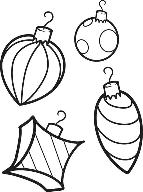 christmas ornament coloring pages  getcoloringscom
