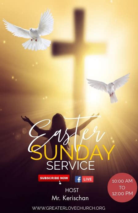 easter service tabloid templatee postermywall