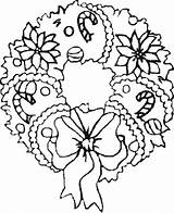 Christmas Coloring Pages Kids Printable Print Wreath sketch template