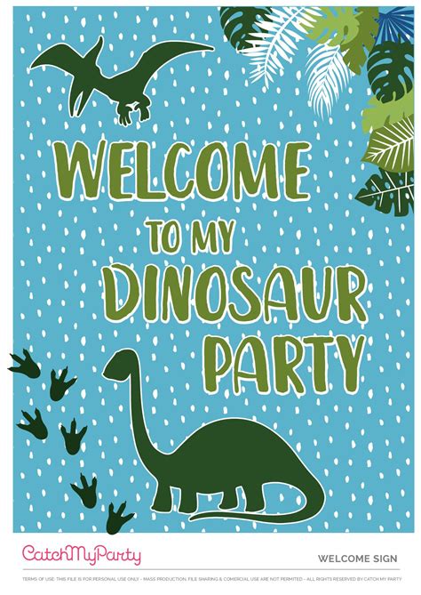 dinosaur party printables  printable dinosaur