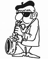 Tocando Homem Saxofone Cego Saxofon Cliparts Tudodesenhos Beatnik sketch template
