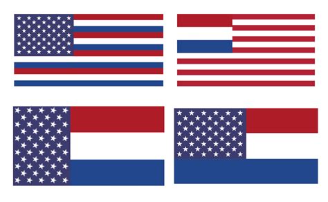 made a couple attempts at making a dutch american flag r vexillology
