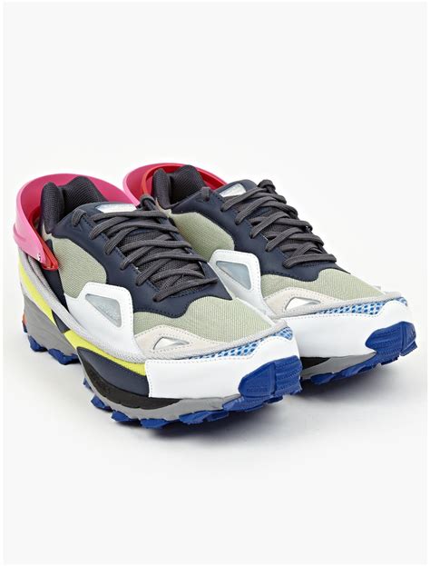 adidas  raf simons mens response trail sneakers  multicolor  men blue lyst