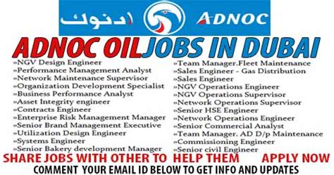 Abu Dhabi National Oil Company Adnoc Hiring Staff Now