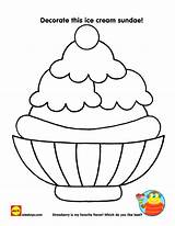 Summer Ice Cream Printable Coloring Pages Craft Activities Kids Color Printables Sheets Search Sundae Crafts Word Board Print Sunday Decorate sketch template