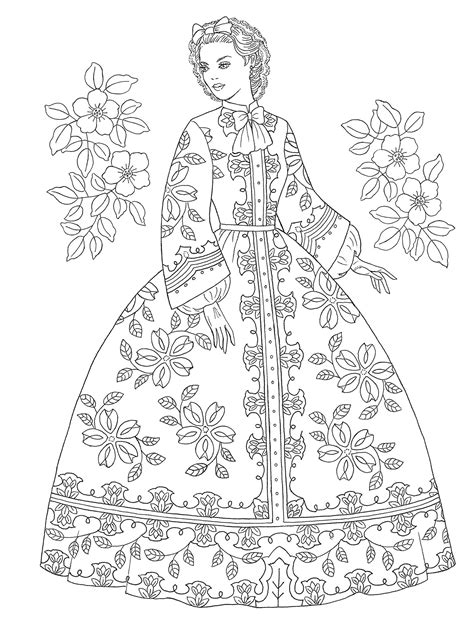 creative haven victorian gowns coloring book ad victorian creative