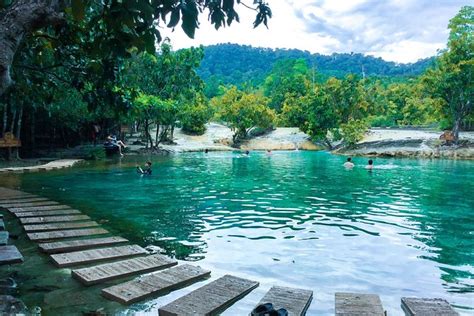 day krabi jungle  hot spring water emerald pool tiger cave