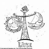 Libra Zodiac Tattoo sketch template