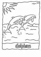 Coloring Pages Dolphin Printable Kids Dolphins Winter Letter sketch template