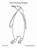 Penguin King Coloring sketch template