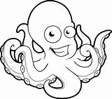 Octopus Coloring Pages Cartoon Printable Color Cool Getcolorings Outline Mcoloring Print Animal Choose Board sketch template