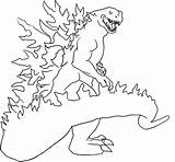 Godzilla Shin Colorluna Monsters Trickfilmfiguren Template Monstruos Malvorlage sketch template