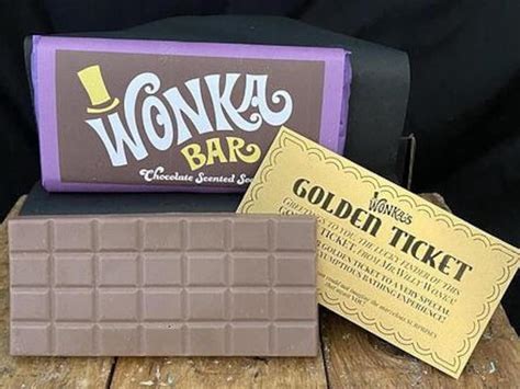 wonka chocolate bar includes  golden ticket  part  etsy