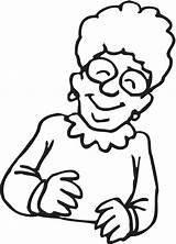 Grandma Clipart Drawing Clip Clipartmag sketch template