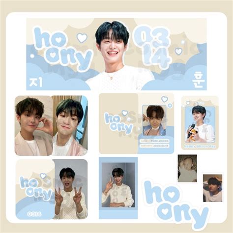 pop treasure park jihoon birthday mini banner print pack etsy