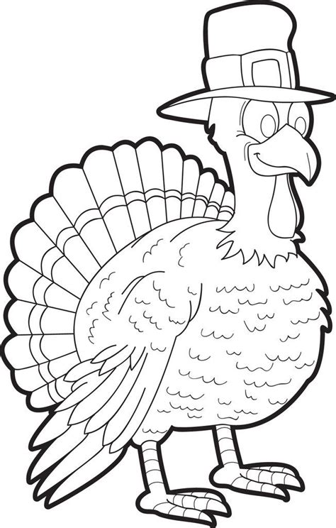 printable thanksgiving turkey coloring page  kids  turkey