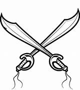 Sword Pirate Swords Weapons sketch template