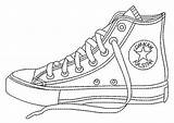 Converse Coloring Pages Shoes Shoe Printable Sneaker Sneakers Embroidery Clipart Drawing Color Template Adult Blank Enjoy Adidas Tennis Outlines Star sketch template