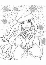 Coloring Pages Barbie Christmas Printable Choose Board Cartoon Princess sketch template