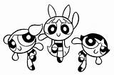 Coloring Powerpuff Pages Girls Bubbles Popular sketch template