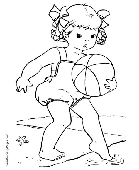 summer coloring book pages beach