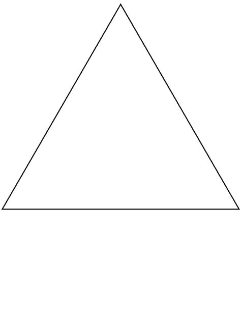 triangle simple shapes coloring pages coloring book