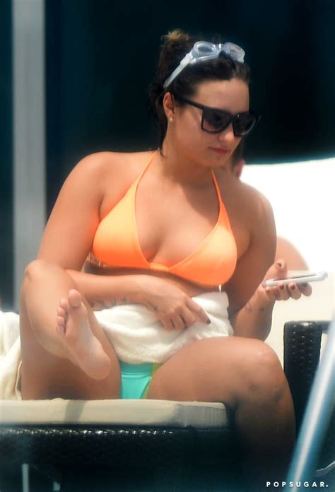 Demi Lovato In A Bikini In Miami Photos Popsugar Celebrity