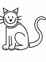 Cat Coloring Cartoon Cats Pages Animals Dessin Coloriage Cliparts Simple Gif Kittens Clipart Para Dibujos Pintar Siamese Print Chats Popular sketch template