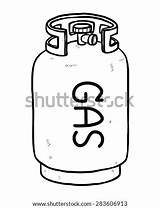 Tank Gas Cartoon Propane Vector Sketch Hand Stock Isolated Drawn Illustration Style Background Shutterstock Container sketch template