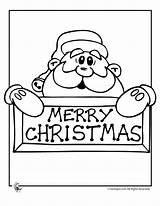 Coloring Christmas Merry Pages Santa Kids Library Clipart sketch template