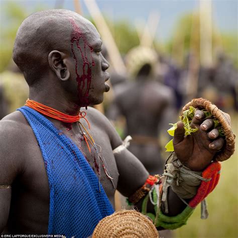 suri tribe in ethiopia battle each other with sticks daily mail online