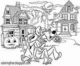 Scooby Doo Haunted Nawiedzony Halloween Kolorowanka Bajki Graveyard Shaggy Druku Malowankę Wydrukuj sketch template