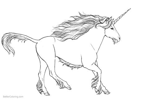 realistic unicorn coloring pages  printable coloring pages