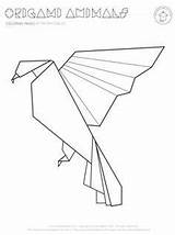 Origami Coloring Pages Getcolorings Duck sketch template