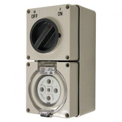 industrial  phase switched socket outlet  pin  amp ebay