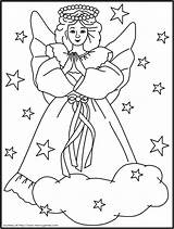 Coloring Christmas Pages Religious Christian Printable Kids Children Angel Sheets Colouring Color Joseph St Crafts Church Angels Coloringhome Getcolorings Fairy sketch template