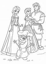 Elsa Olaf Coloring Anna Kristoff Frozen Print Pages Size Color Printable Colouring sketch template