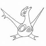 Latias Pokémon sketch template
