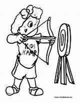 Archery Target Coloring Pages Template sketch template