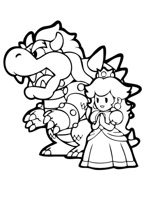 paper bowser coloring pages mario coloring pages super mario