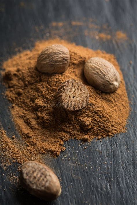 nutmeg stock photo image  scent muscat flavor spice