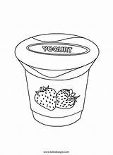 Yoghurt sketch template
