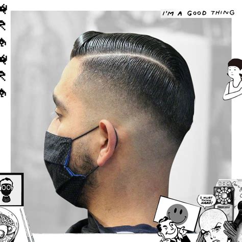 featured style bald fade side part uppercut deluxe