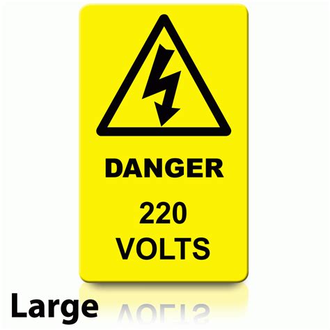 large danger  volts voltage labels label bar