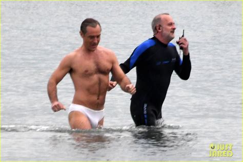 Jude Law Swims In His Speedo For New Pope Beach Scene Photo 4270118
