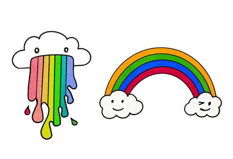 easy rainbow drawing  step  step guideline choose marker